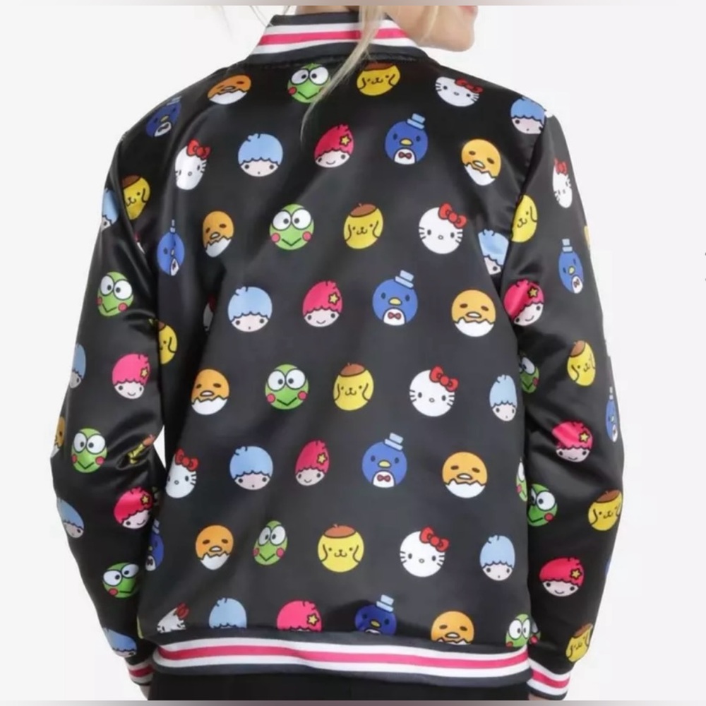 Japan LA Hello Kitty Sanrio lightly used Reversible Satin Bomber Jacket - Picture 3 of 9